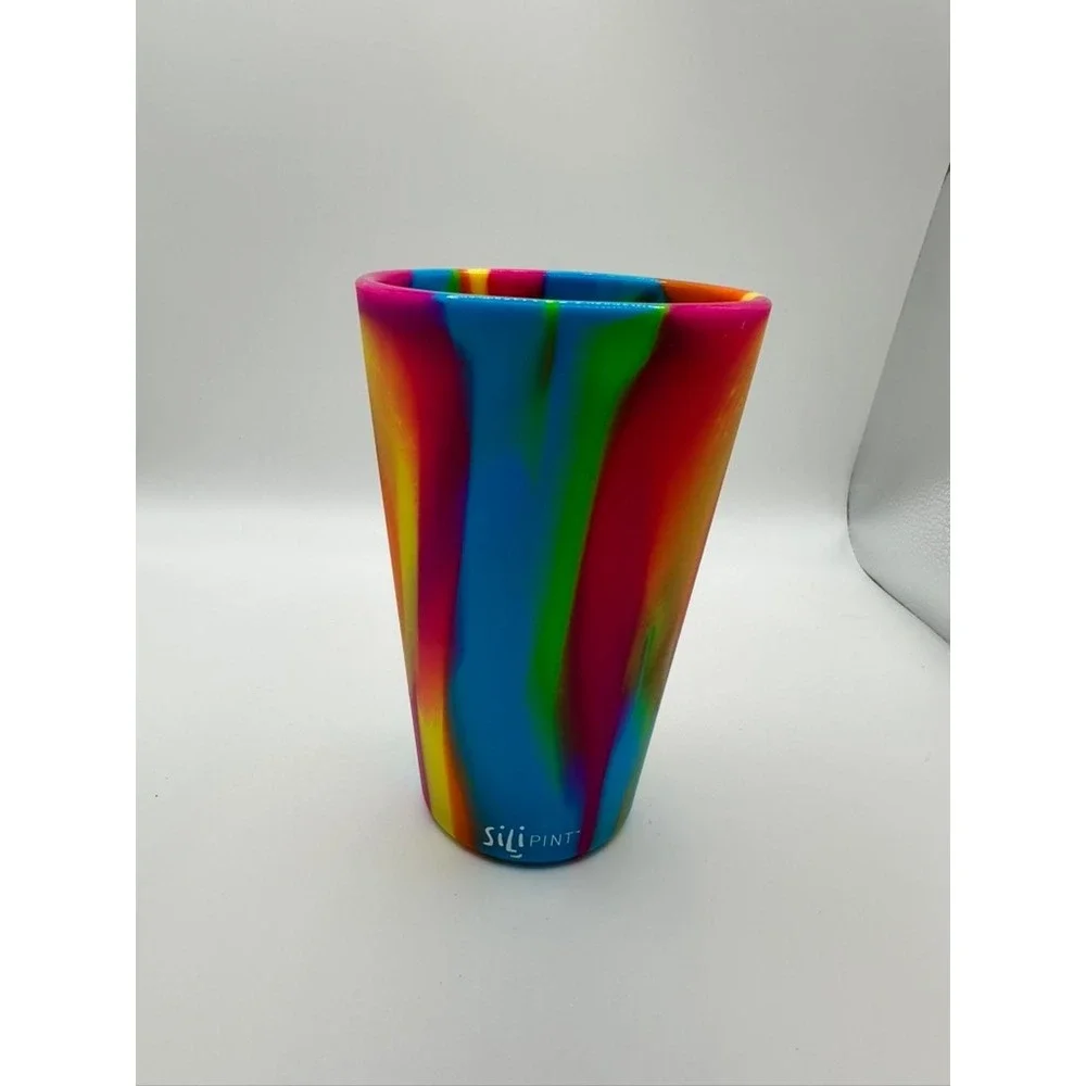 Silipint Pensacola Florida Silicone Pint Glass Set Tie Dye Unbreakable Cups 16oz